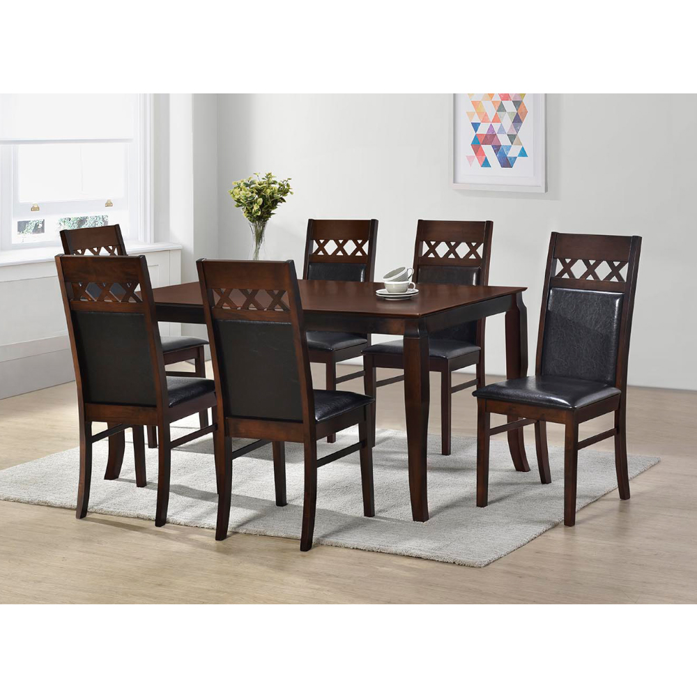 IDMarket PHOENIX - Mesa De Comedor Rectangular Para 6 Personas
